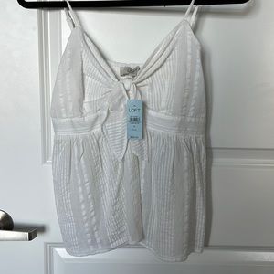 Loft White Tank Top
